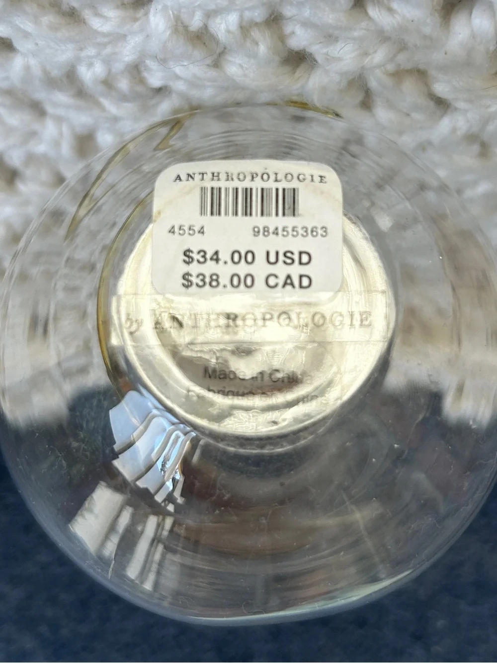 NWT Anthropologie Amber Embellished Icon Bud Vase, Clear